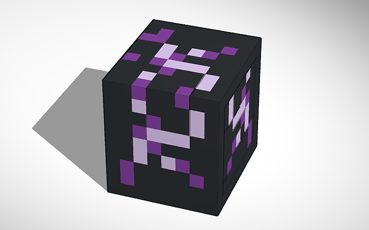 3D design Minecraft crying obsidian | Tinkercad