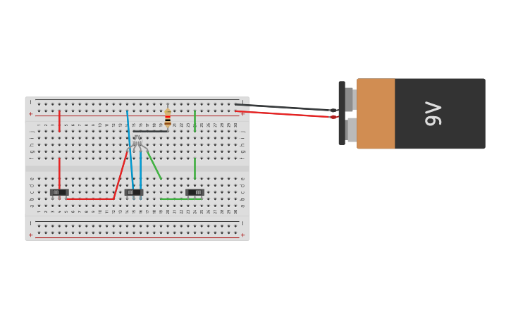 Circuit design rbg led | Tinkercad