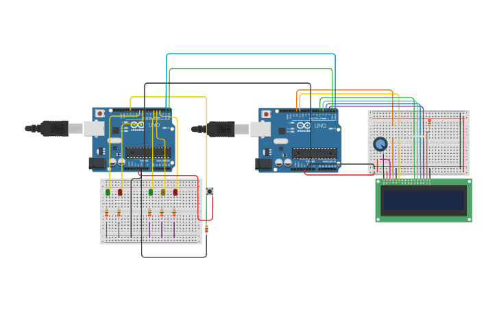 Circuit design Traffic lights | Tinkercad