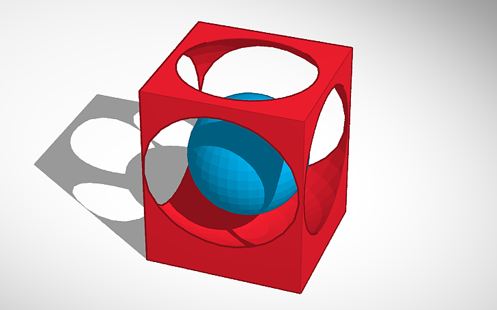 3d Design сфераукубі Tinkercad