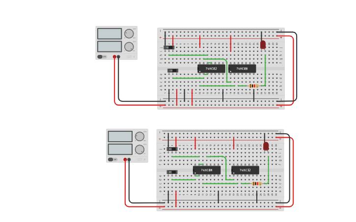 Circuit design Part A. De Morgan’s Theorem - Tinkercad