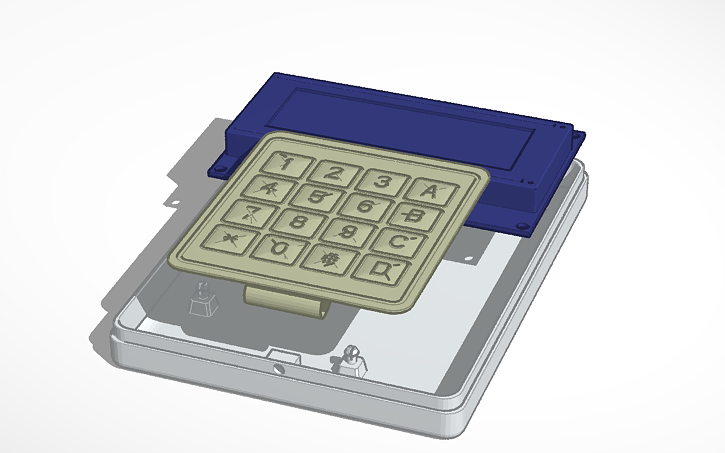 3D design Copy of 2004 LCD with keypad, RFID and Arduino enclosure ...