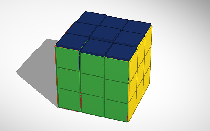 3D design actividad cubo rubik - Tinkercad