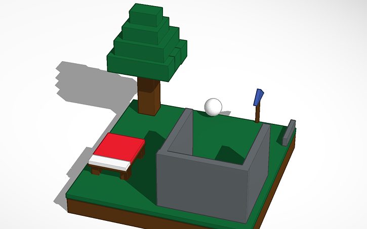 3D design Some Random Minecraft Staff - Tinkercad