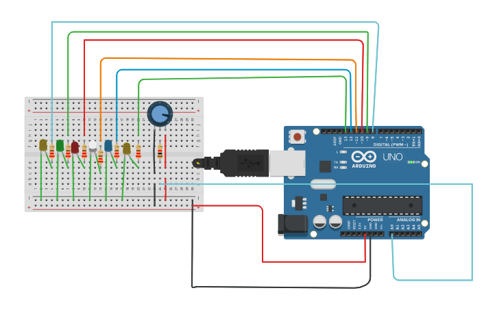 Circuit design POTENCIOMETRO | Tinkercad