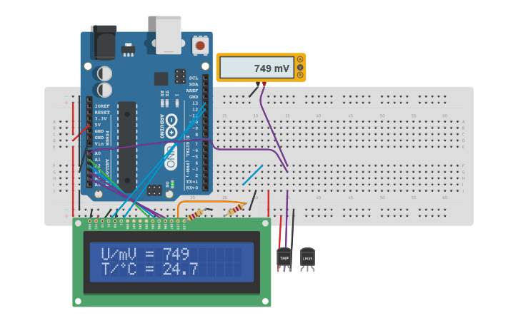Circuit design TMP 05: Measuring temperature with TMP36, serial ...