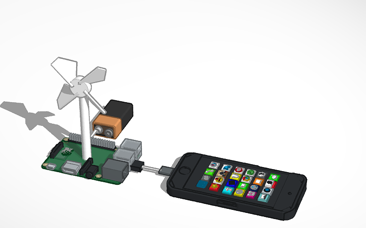 3D design Project:Wind Energy Phone Energy - Tinkercad