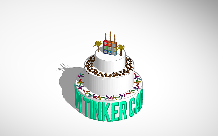 Cake Cad 3D design Tinker cad cake | Tinkercad