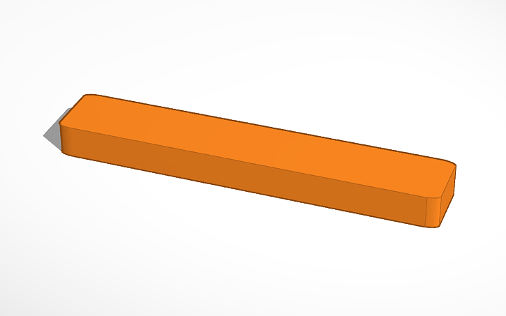 3D design rounded rectangular shape - Tinkercad