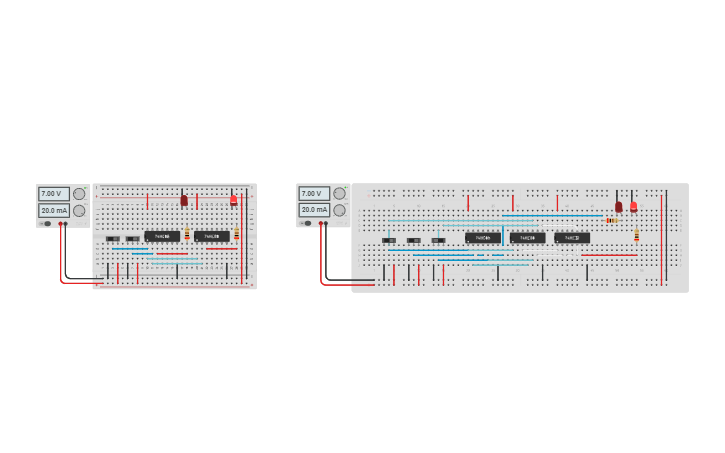 Circuit design Half Adder and Full Adder - Tinkercad