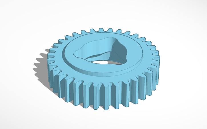 3D design PT 34t BS Gear - Tinkercad