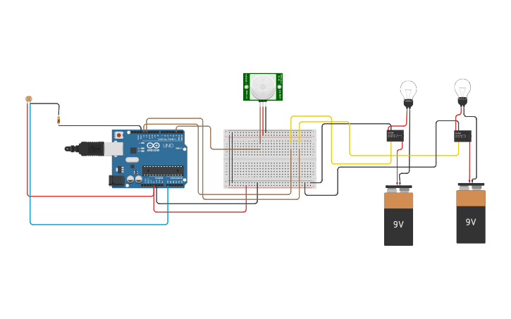 Circuit design Automatic Street Lighting | Tinkercad