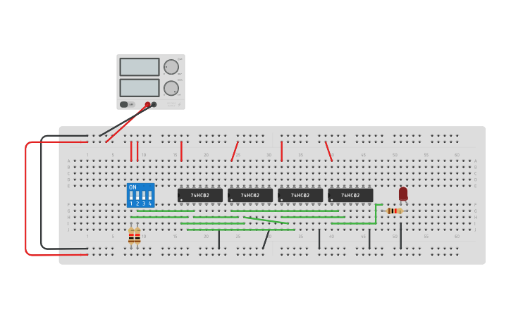 Circuit design xnor gate | Tinkercad