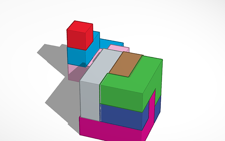 3D design 3D puzzle cube WSMS - Tinkercad