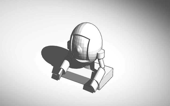 3D design 2" cute robot drone redone and the base enlarged | Tinkercad