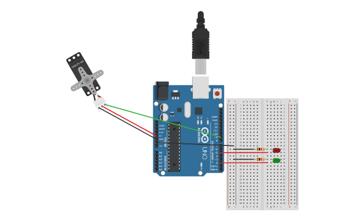 Circuit design proyecto cafetera - Tinkercad