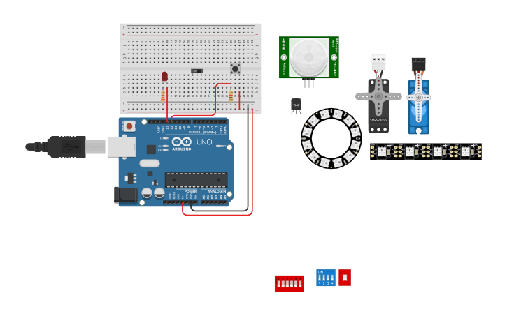 Circuit design Projeto 3 (LED Com PushButton) - Tinkercad