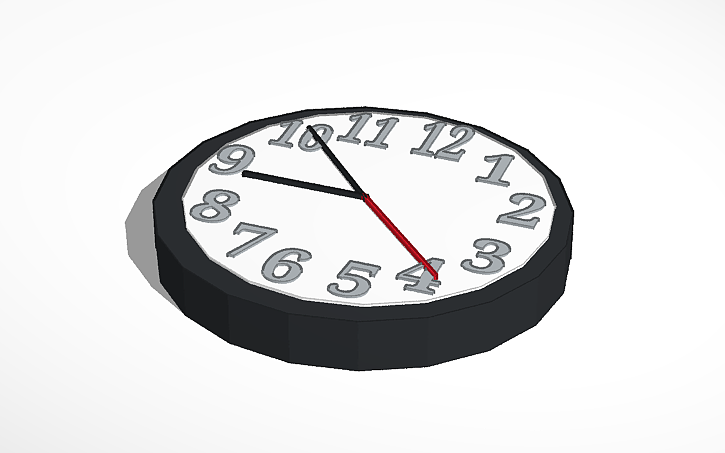 3D design Clock - Tinkercad