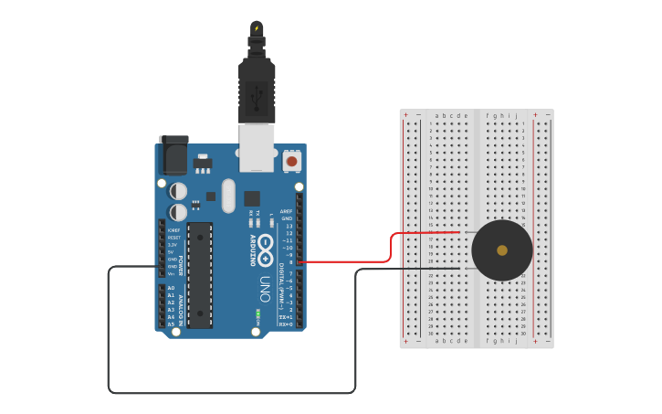 Circuit design PRACTICA-PIEZO - Tinkercad
