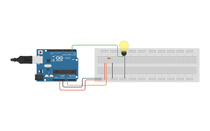Circuit design L18 Ambient Light Sensor Controlled Bulb - Tinkercad