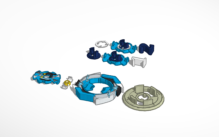 3D design beyblade Burst sparking Spirol Galaxy LR - Tinkercad