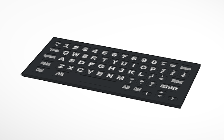 3D design Keyboard - Tinkercad