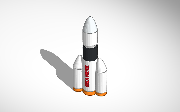 3D design Rocket ship - GSLV MK-III | Tinkercad