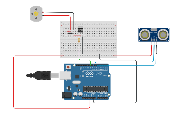 Circuit design water control level with Arduino & ultrasonic sensor ...