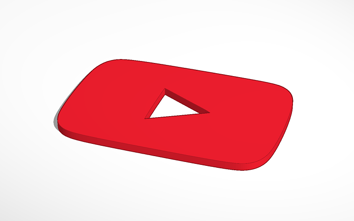 3D design Youtube Logo - Tinkercad