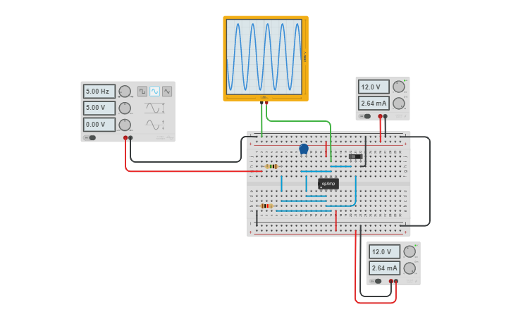 Circuit design Ideal Integrator - Tinkercad