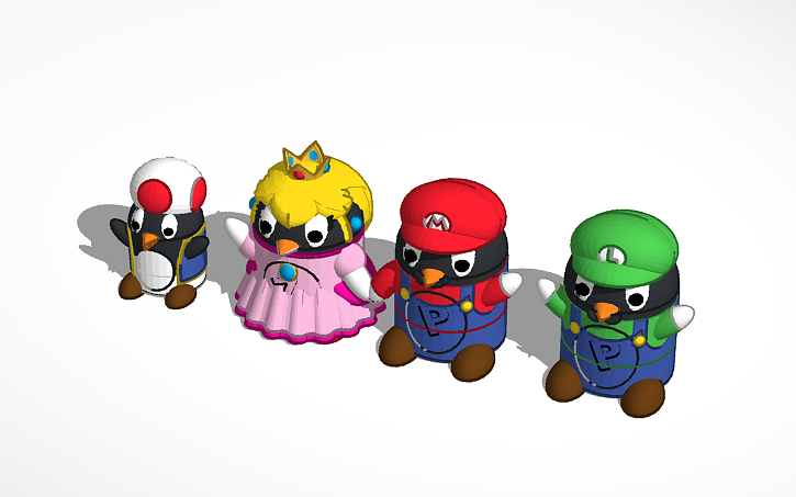 soplo Inducir Cuota de admisión Mario, Luigi, Peach, and Toad #TinkerTeamUp | Tinkercad