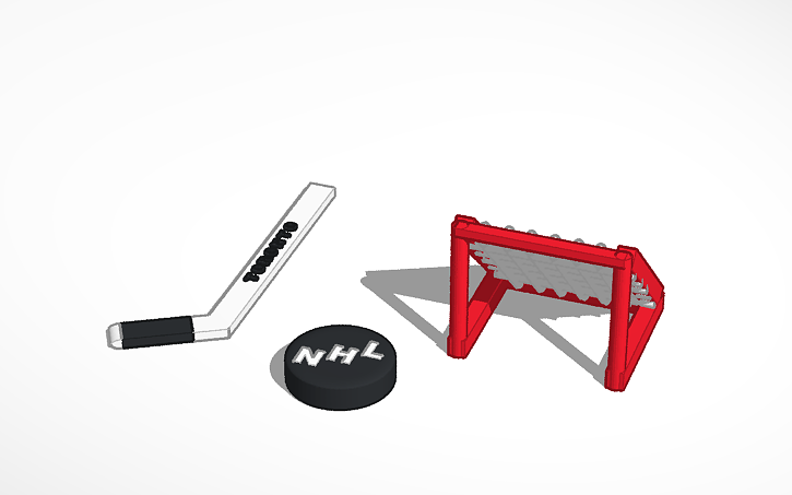 3D design Hockey Set - Tinkercad