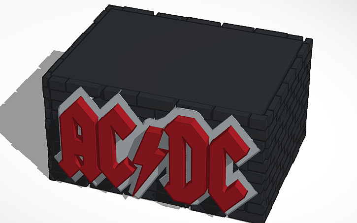 3D design AC/DC back in black - Tinkercad
