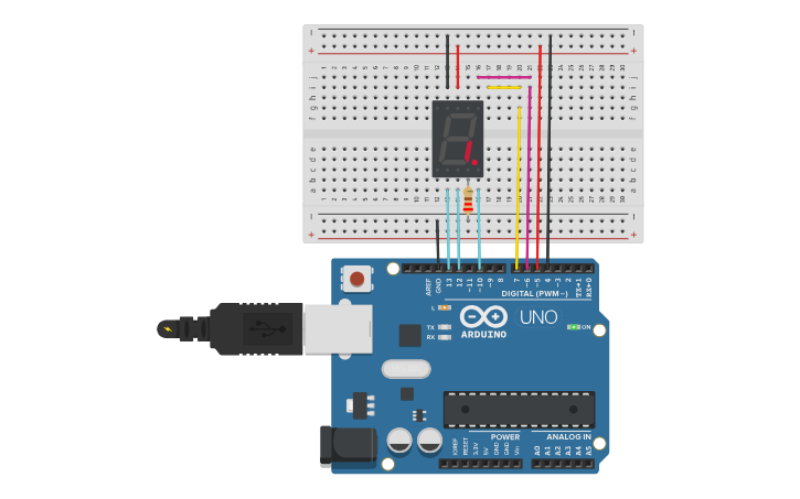 Circuit design Arduino Chapter 14 interfacing 7 segment display with ...