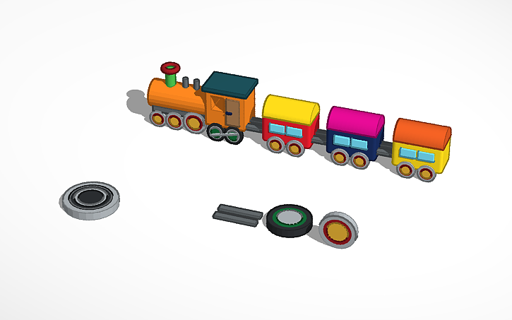 Train Model Cad Design Simple 3D design Simple Train - Tinkercad