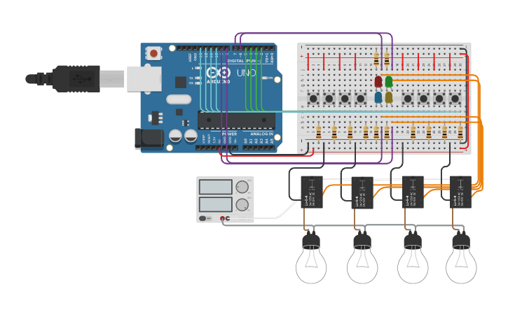 Circuit design Arduino Relay Controller - Tinkercad