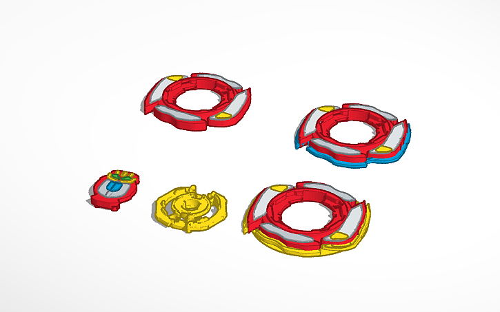 3D design DB VER MIGHTY ACHILLES RECONVERT BEYBLADE BURST BU - Tinkercad