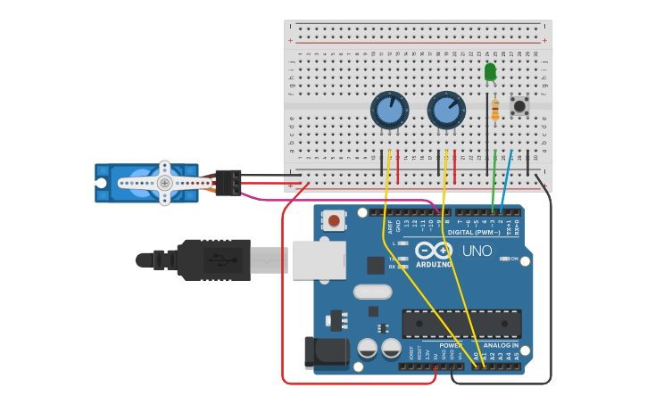 Circuit design MATLAB App Designer Arduino-Side | Tinkercad