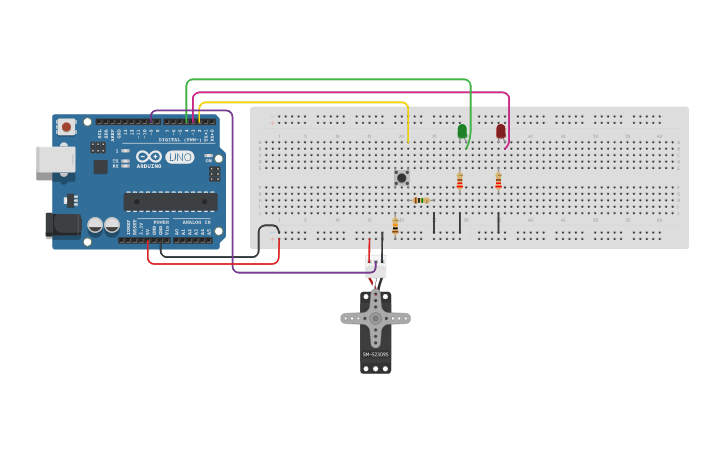 Circuit design debug TP04 - Prog. objet Arduino - Tinkercad