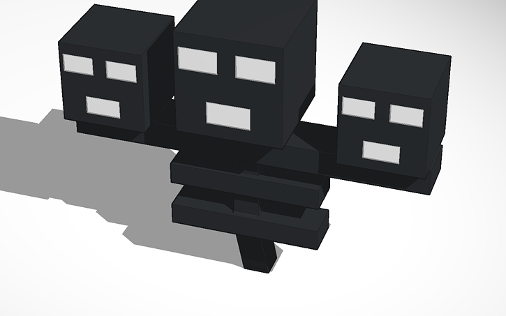 3D design Minecraft Wither | Tinkercad