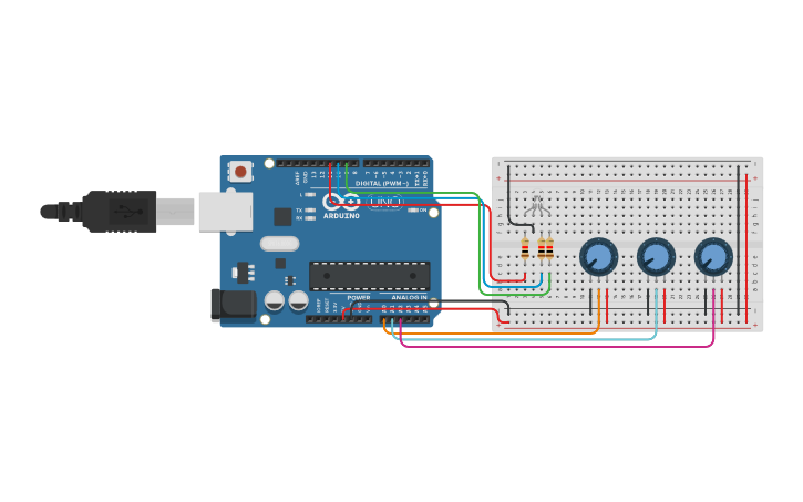 Circuit design RGB Color | Tinkercad