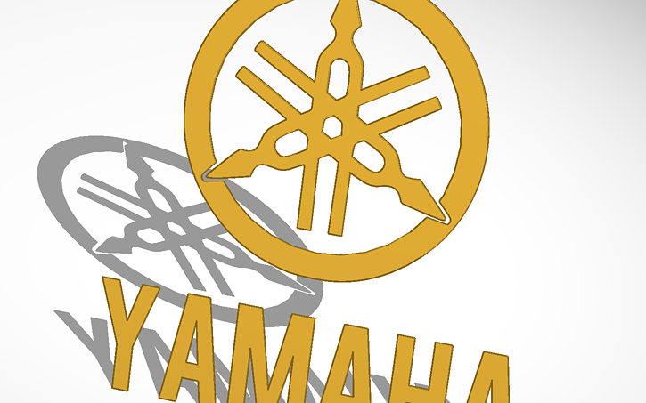  3D  design Yamaha  logo  Tinkercad