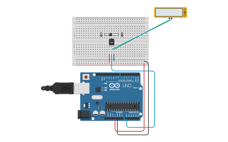 Circuit design temperature - Tinkercad