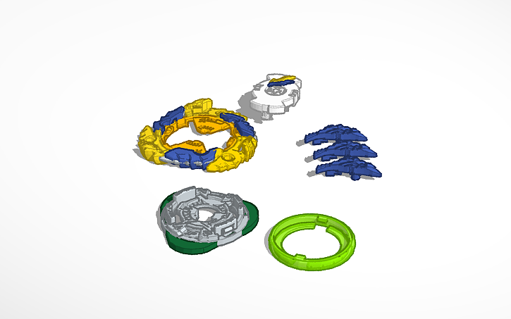 3D design Copy of Beyblade Burst Sparking Geist Fafnir Layer+Chassis ...