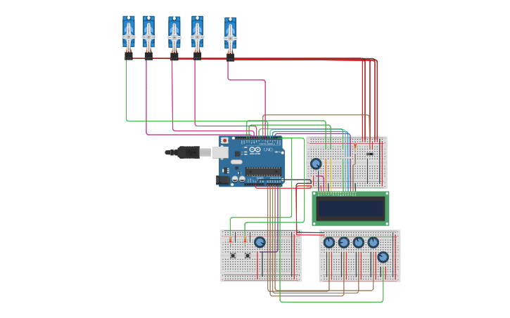 Circuit design Brazo Robótico - Tinkercad