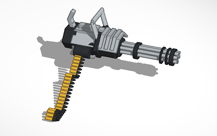 3D design enlarged cod mini-gun copy - Tinkercad