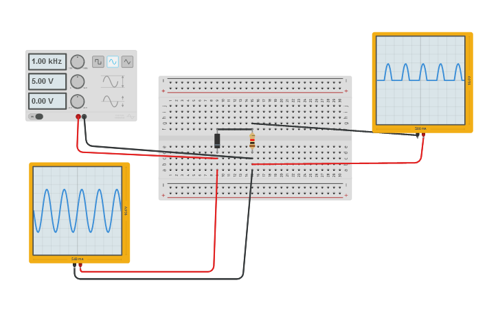 Circuit design Alfred Antu Half Wave rectifier - Tinkercad