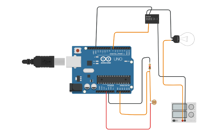 Circuit Design Automatic Street Light Tinkercad