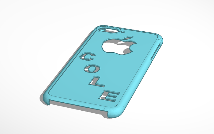 3D design Copy of Iphone 7 case with name - Tinkercad