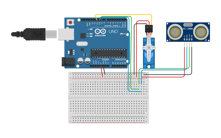 Circuit design Copy of project radar | Tinkercad